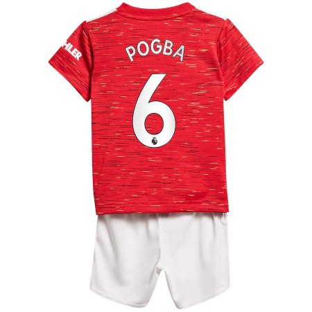 Billiga Fotbollströjor Manchester United Paul Pogba 6 Barn Hemma tröja 2020/21 Kortärmad